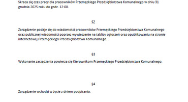 Zarządzenie nr 7 /2025 Prezesa Przemęckiego Przedsiębiorstwa Komunalnego Sp. z o.o. z dnia 17.12.2025r.